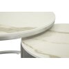 Mauro Ferretti Кофейні столи Greys 2 шт 70x45 – 50x40 см сірі срібні