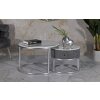 Mauro Ferretti Кофейні столи Greys 2 шт 70x45 – 50x40 см сірі срібні