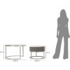 Mauro Ferretti Кофейні столи Greys 2 шт 70x45 – 50x40 см сірі срібні
