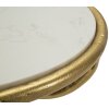 Mauro Ferretti Приліжкова тумба Vögel Marble Ø 38x60 см золото білий