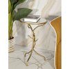 Mauro Ferretti Приліжкова тумба Vögel Marble Ø 38x60 см золото білий