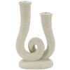 Подсвечник Mauro Ferretti Stons 12x7x20 см кремовый