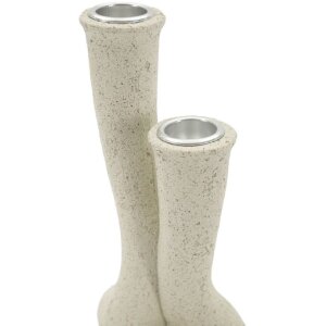 Свечник Mauro Ferretti Stons 10x6,5x17,5 см кремовый