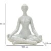 Доннина Йога Серебристая, фигурка декоративная из полирезина 20,5х15,5х23 см