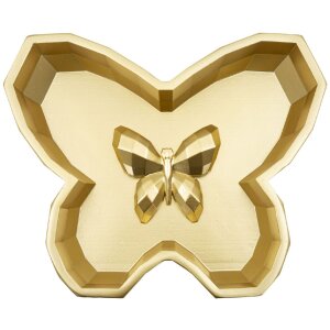 Чаша декоративная Butterfly 20,5x17,5x3 см золотая