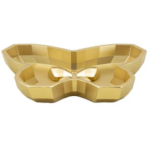 Чаша декоративная Butterfly 20,5x17,5x3 см золотая