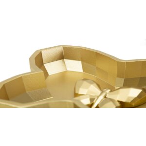 Чаша декоративная Butterfly 20,5x17,5x3 см золотая