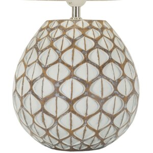 Mauro Ferretti Настільна лампа Tibet Ø35x52 см White Wash E27 Полірезин