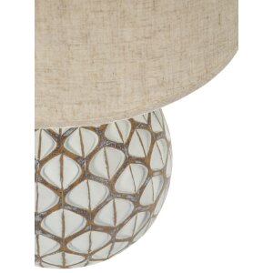 Mauro Ferretti Настільна лампа Tibet Ø35x52 см White Wash E27 Полірезин