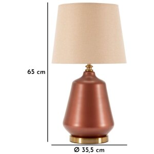 Rosenthal Настільна лампа скло коричневий золото Ø35.5x65cm