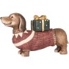 Clayre & Eef Собака фигурка коричнево-красная 47x14x28 см в стиле кантри