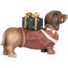 Clayre & Eef Собака фигурка коричнево-красная 47x14x28 см в стиле кантри