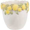 Clayre & Eef Квітковий горщик "Лимони" 20x19 см, камінь