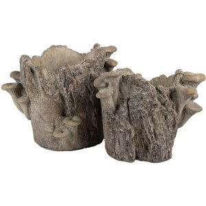 Квітковий горщик Clayre & Eef 6TE0577M 24x18x18 см коричнево-бежевий