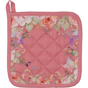 Прихватка Clayre & Eef FFA45P 20x20 см Розовая с цветами
