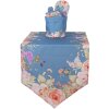 Clayre & Eef Корзинка для хлеба синяя 15x16 см с цветами