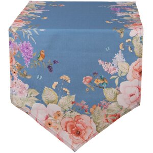 Clayre & Eef Дорожній килим 50x160 см Блакитний...