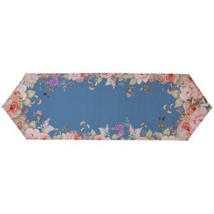 Clayre & Eef Дорожній килим 50x160 см Блакитний...