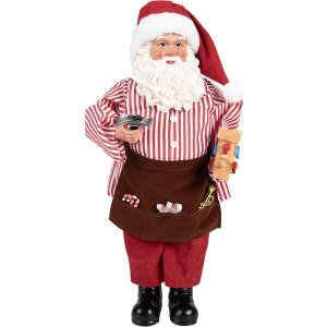 Clayre & Eef Декор Санта Клаус червоний 22x19x45 см