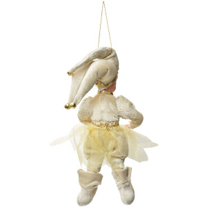 Clayre & Eef Декоративный подвес Эльф Beige-Gold 28 см