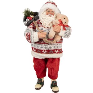 Clayre & Eef Фигурка Санта Клауса 13x13x28 см