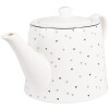 Clayre & Eef BHSTE Чайник 1000 мл Белый Черный 23x14x14 см