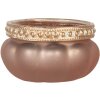 Свічник Clayre & Eef 6GL5212 Рожеве Золото Ø 6x4 см