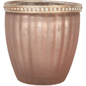 Clayre & Eef 6GL5215 Подсвечник стеклянный розовый...