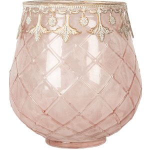 Clayre & Eef 6GL5221 Подсвечник розово-золотистый...