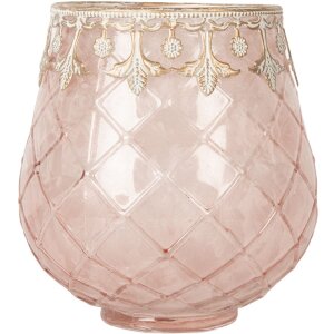 Clayre & Eef 6GL5221 Подсвечник розово-золотистый...