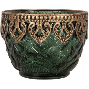 Clayre & Eef 6GL5223 Подсвечник стеклянный 10x8 см