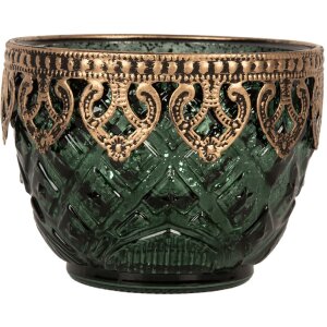 Clayre & Eef 6GL5223 Подсвечник стеклянный 10x8 см