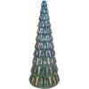 Clayre & Eef 6GL5331 Декоративна ялинка скляна Ø 12x33 см блакитна