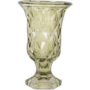 Clayre & Eef Ваза скляна зелена Ø 12x18 см