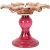 Clayre & Eef Подсвечник 14x11 см Оранжево-Розовый Стекло