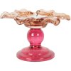 Clayre & Eef 6GL5339 Свічник скляний Ø14x9 см помаранчево-рожевий