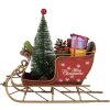 Clayre & Eef 6Y5869 Декоративные сани 21x9x18 см Красные и золотые