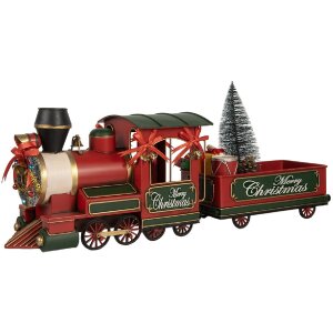 Clayre & Eef Декорация Вагончик Поезда 31x15x25 см Красный