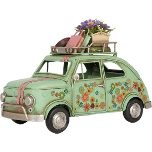 Декоративний автомобіль Clayre & Eef Зелений 26x12x18 см