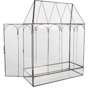 Clayre & Eef Мини-теплица 35x15x46 см Черный/Прозрачный