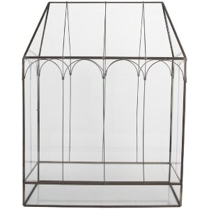 Clayre & Eef 5GL0022 Міні-теплиця 35x15x46 см Чорний/Прозорий