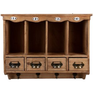 Clayre & Eef 5H0745 Настінна шафа 53x16x42 см коричнева