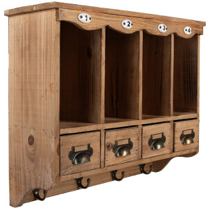 Clayre & Eef 5H0745 Настінна шафа 53x16x42 см коричнева