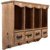 Clayre & Eef 5H0745 Настінна шафа 53x16x42 см коричнева