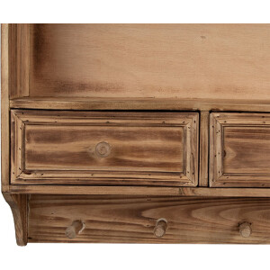 Clayre & Eef 5H0746 Настенный шкаф 56x13x60 см Коричневый Дерево Кантри