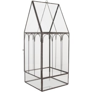 Clayre & Eef 6GL5367 Мини-теплица декоративная 15x15x38 см