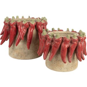 Clayre & Eef 6TE0579L Цветочный горшок терракота Ø 21x17 см Кантри