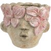 Clayre & Eef 6TE0583 Квітковий горщик Ø 18x15 см Бежево-рожевий