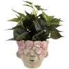 Clayre & Eef 6TE0583 Квітковий горщик Ø 18x15 см Бежево-рожевий