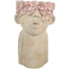 Clayre & Eef Цветочный горшок 20x19x31 см Бежево-розовый
